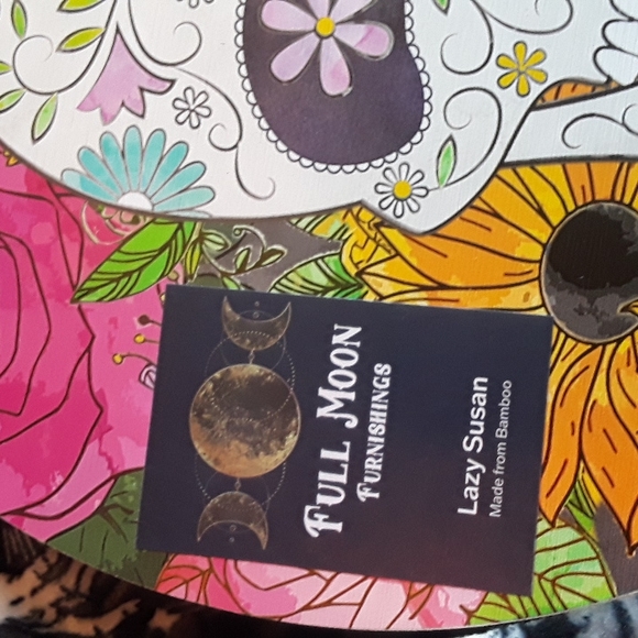 COPY - Full Moon Furnishings Sugar Skull Lazy Susan - Picture 5 of 7